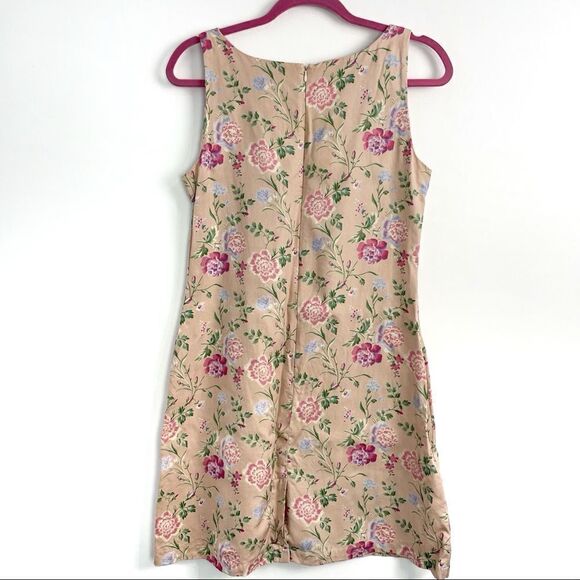 Vintage April Cornell Silk Floral Sleeveless Dress Sz 3 - Picture 2 of 9